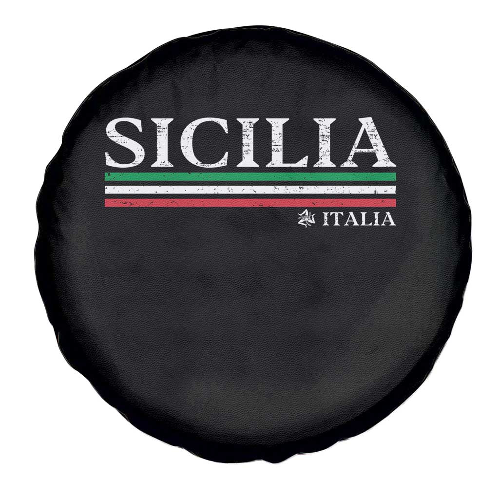 Sicily Sicilian Italian Flag Souvenirs Medusa Spare Tire Cover TS11 Print Your Wear