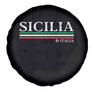 Sicily Sicilian Italian Flag Souvenirs Medusa Spare Tire Cover TS11 Print Your Wear