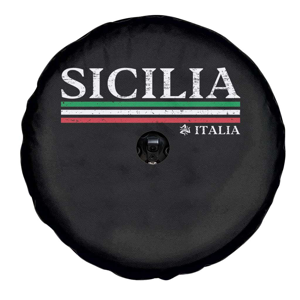 Sicily Sicilian Italian Flag Souvenirs Medusa Spare Tire Cover TS11 Print Your Wear