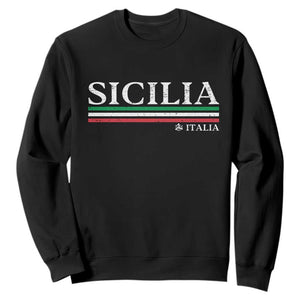 Sicily Sicilian Italian Flag Souvenirs Medusa Sweatshirt TS11 Black Print Your Wear