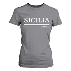 Sicily Sicilian Italian Flag Souvenirs Medusa T Shirt For Women TS11 Charcoal Print Your Wear
