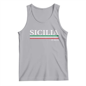 Sicily Sicilian Italian Flag Souvenirs Medusa Tank Top TS11 Athletic Heather Print Your Wear