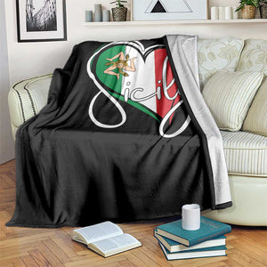 Sicily Palermo Italy Medusa Sicilia Heart Italian Flag Throw Blanket TS11 Print Your Wear