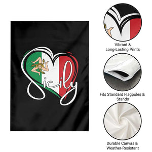 Sicily Palermo Italy Medusa Sicilia Heart Italian Flag Garden Flag TS11 Print Your Wear