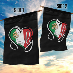 Sicily Palermo Italy Medusa Sicilia Heart Italian Flag Garden Flag TS11 Print Your Wear