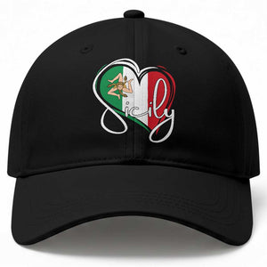 Sicily Palermo Italy Medusa Sicilia Heart Italian Flag Baseball Cap TS11 Print Your Wear