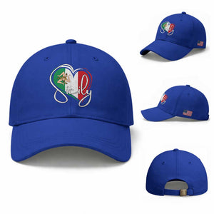 Sicily Palermo Italy Medusa Sicilia Heart Italian Flag Baseball Cap TS11 Baseball Cap Universal Fit Royal Blue Print Your Wear