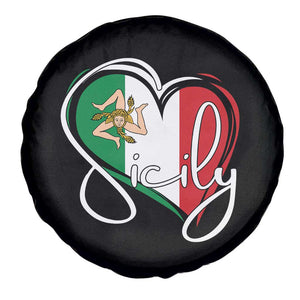 Sicily Palermo Italy Medusa Sicilia Heart Italian Flag Spare Tire Cover TS11 Print Your Wear