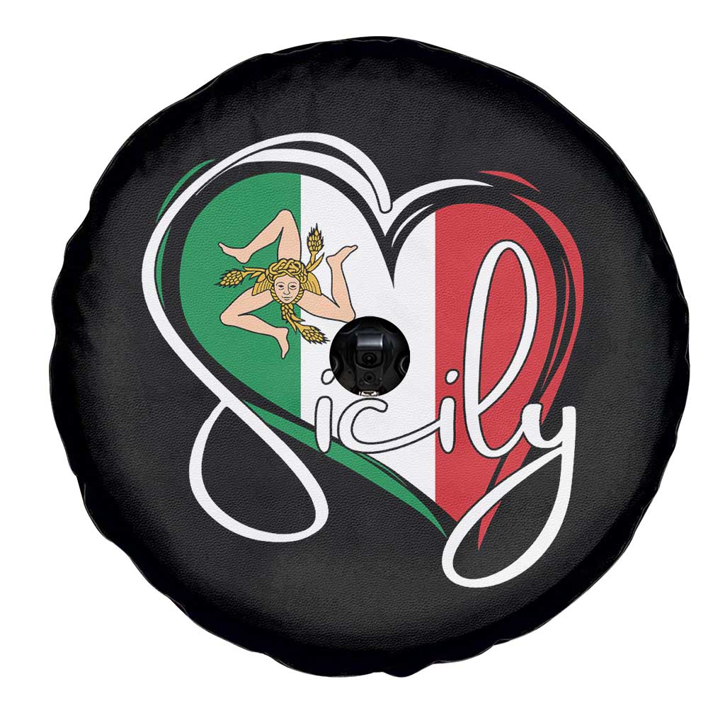 Sicily Palermo Italy Medusa Sicilia Heart Italian Flag Spare Tire Cover TS11 Print Your Wear