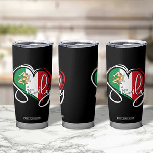 Sicily Palermo Italy Medusa Sicilia Heart Italian Flag Tumbler Cup TS11 Print Your Wear