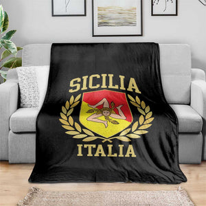 Sicilia Flag Sicily Palermo Italy Triskelion Throw Blanket TS11 Print Your Wear