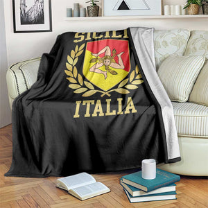 Sicilia Flag Sicily Palermo Italy Triskelion Throw Blanket TS11 Print Your Wear