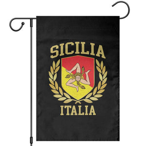 Sicilia Flag Sicily Palermo Italy Triskelion Garden Flag TS11 Black Print Your Wear