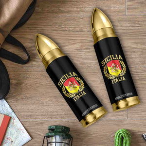 Sicilia Flag Sicily Palermo Italy Triskelion Bullet Tumbler - Print Your Wear