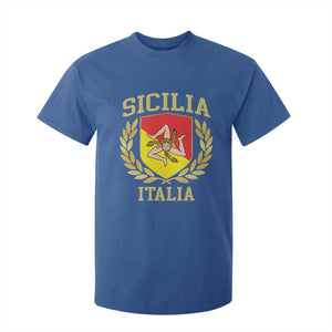 Sicilia Flag Sicily Palermo Italy Triskelion T Shirt For Kid TS11 Royal Blue Print Your Wear