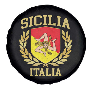 Sicilia Flag Sicily Palermo Italy Triskelion Spare Tire Cover TS11 Print Your Wear