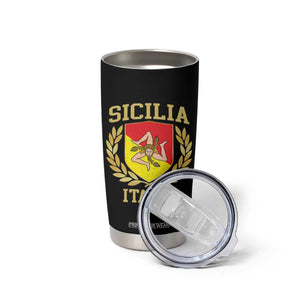 Sicilia Flag Sicily Palermo Italy Triskelion Tumbler Cup TS11 Print Your Wear