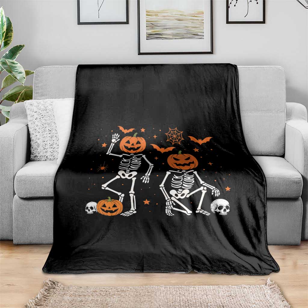 Funny Trump Hallloween Skeleton Pumpkin Political Satire Throw Blanket TS11 Print Your Wear