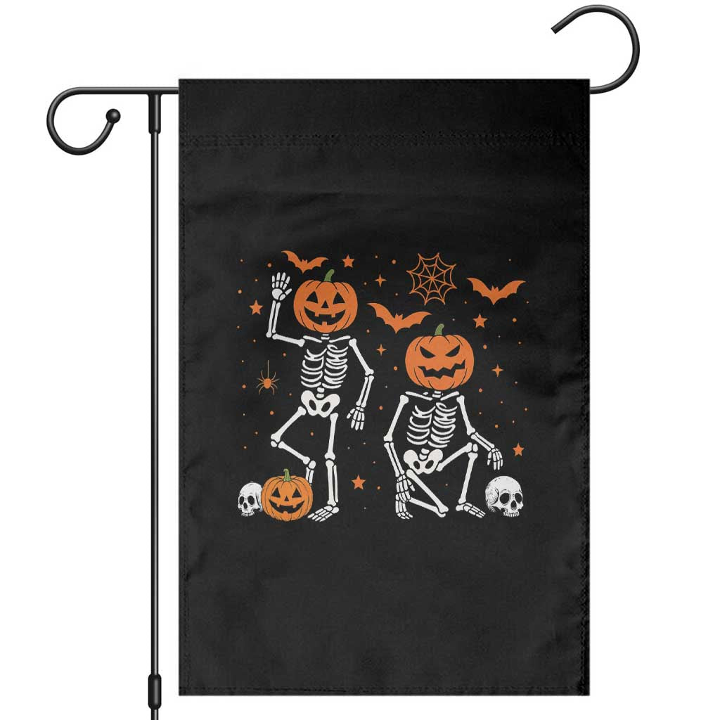 Funny Trump Hallloween Skeleton Pumpkin Political Satire Garden Flag TS11 Black Print Your Wear