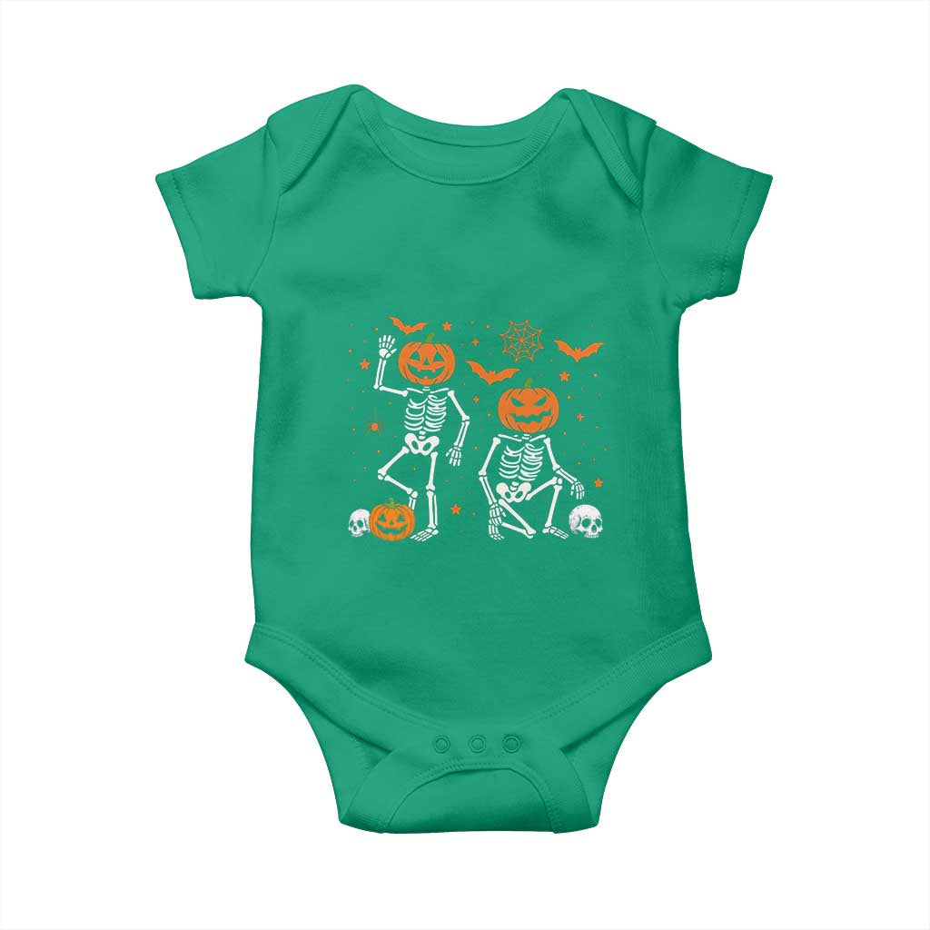 Funny Trump Hallloween Skeleton Pumpkin Political Satire Baby Onesie TS11 Irish Green Print Your Wear