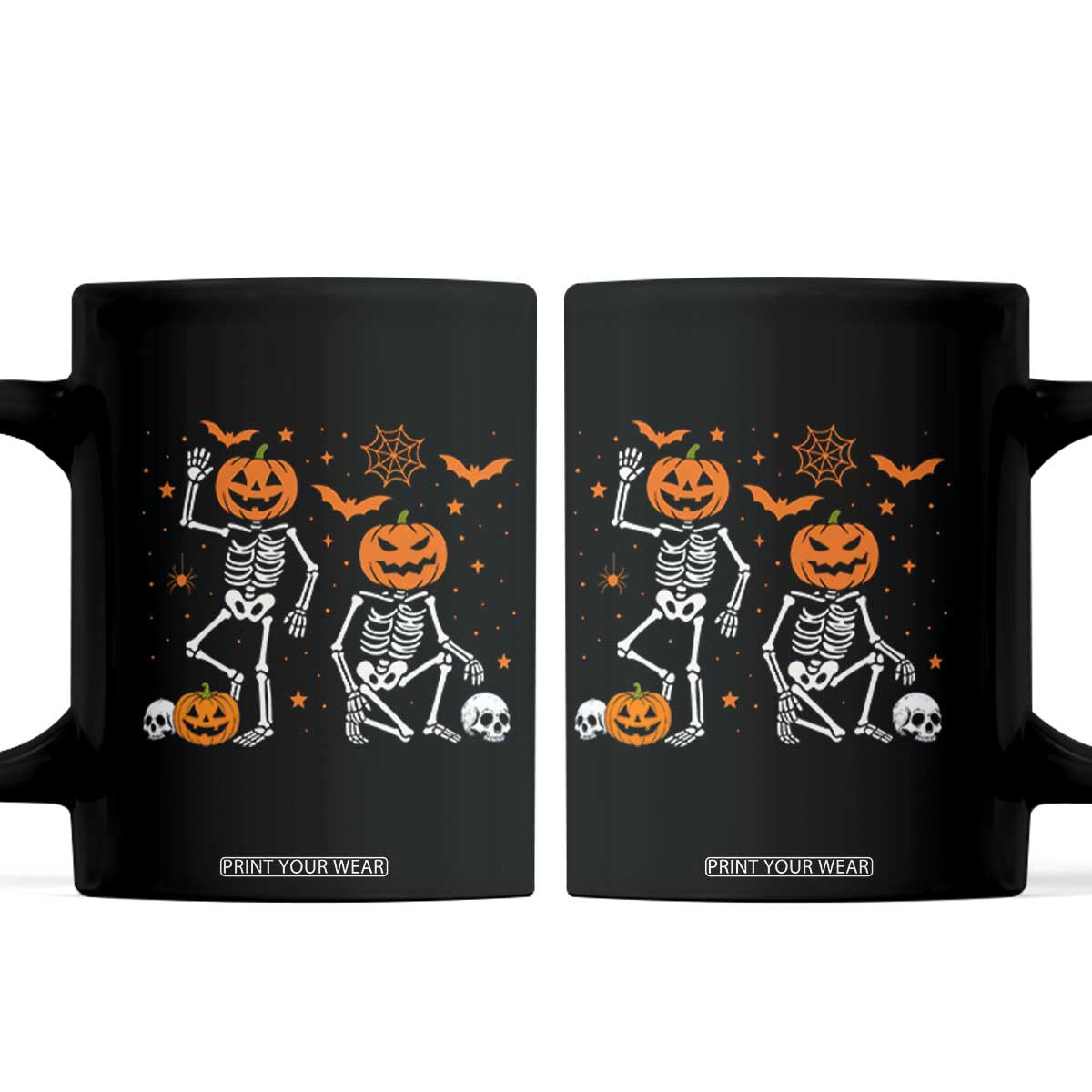 Funny Trump Hallloween Skeleton Pumpkin Political Satire Coffee Mug TS11 Black Print Your Wear