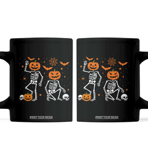 Funny Trump Hallloween Skeleton Pumpkin Political Satire Coffee Mug TS11 Black Print Your Wear