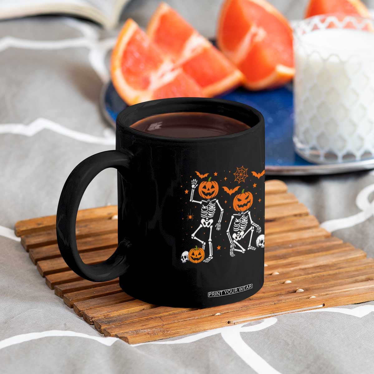 Funny Trump Hallloween Skeleton Pumpkin Political Satire Coffee Mug TS11 Print Your Wear