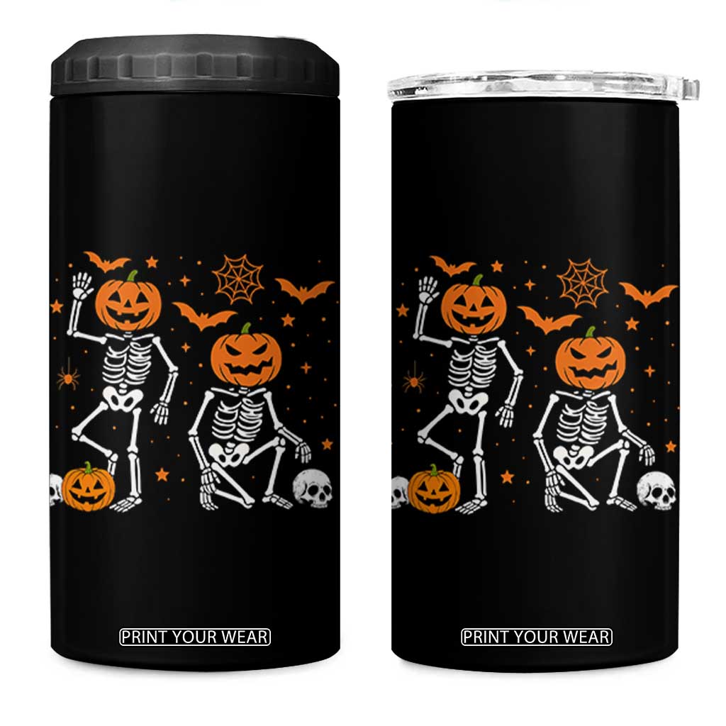 Funny Trump Hallloween Skeleton Pumpkin Political Satire 4 in 1 Can Cooler Tumbler TS11 One Size: 16 oz Black Print Your Wear