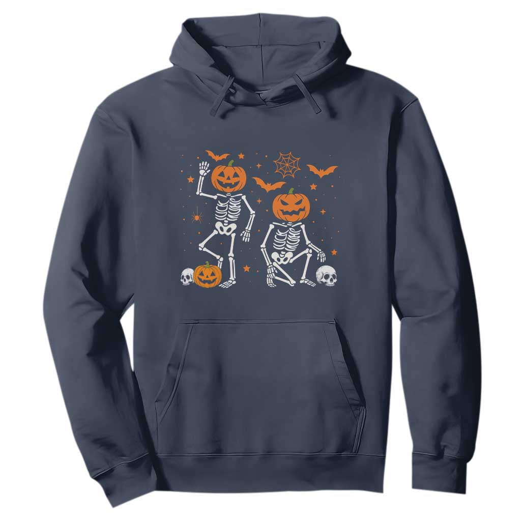 Funny Trump Hallloween Skeleton Pumpkin Political Satire Hoodie TS11 Navy Print Your Wear
