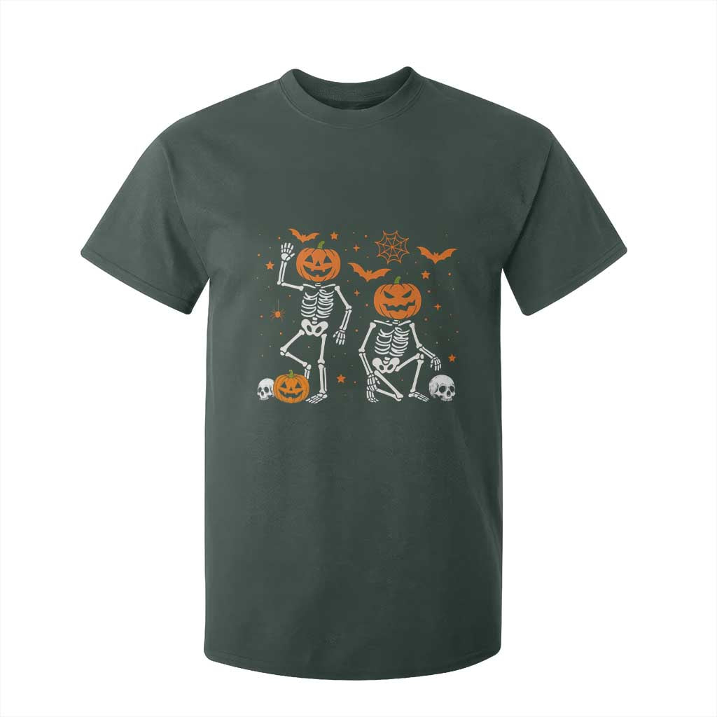 Funny Trump Hallloween Skeleton Pumpkin Political Satire T Shirt For Kid TS11 Dark Forest Green Print Your Wear