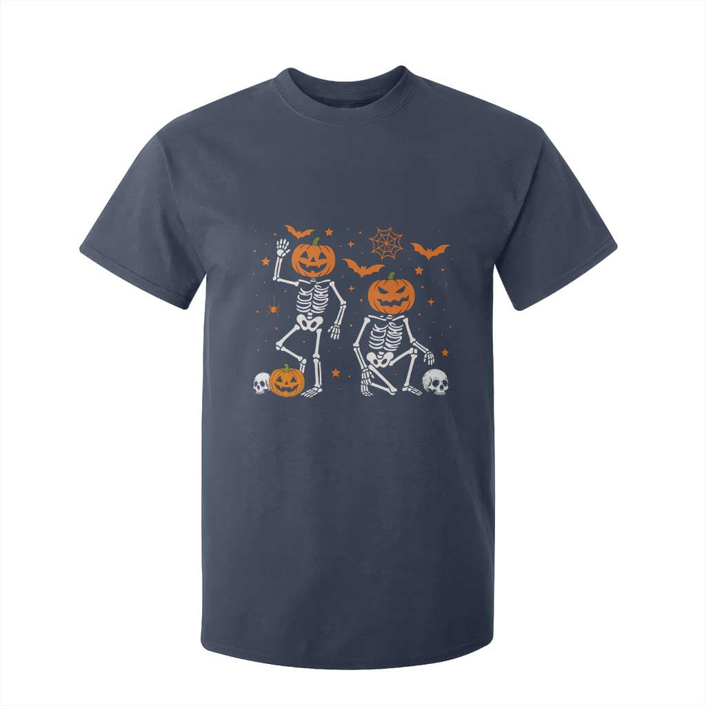 Funny Trump Hallloween Skeleton Pumpkin Political Satire T Shirt For Kid TS11 Navy Print Your Wear