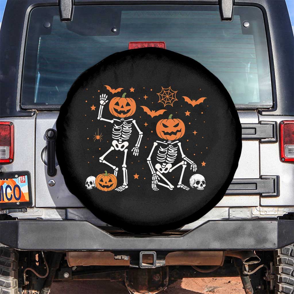Funny Trump Hallloween Skeleton Pumpkin Political Satire Spare Tire Cover TS11 No hole Black Print Your Wear