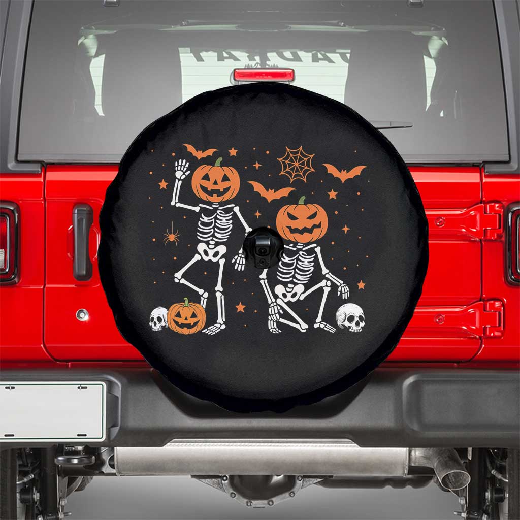 Funny Trump Hallloween Skeleton Pumpkin Political Satire Spare Tire Cover TS11 Black Print Your Wear
