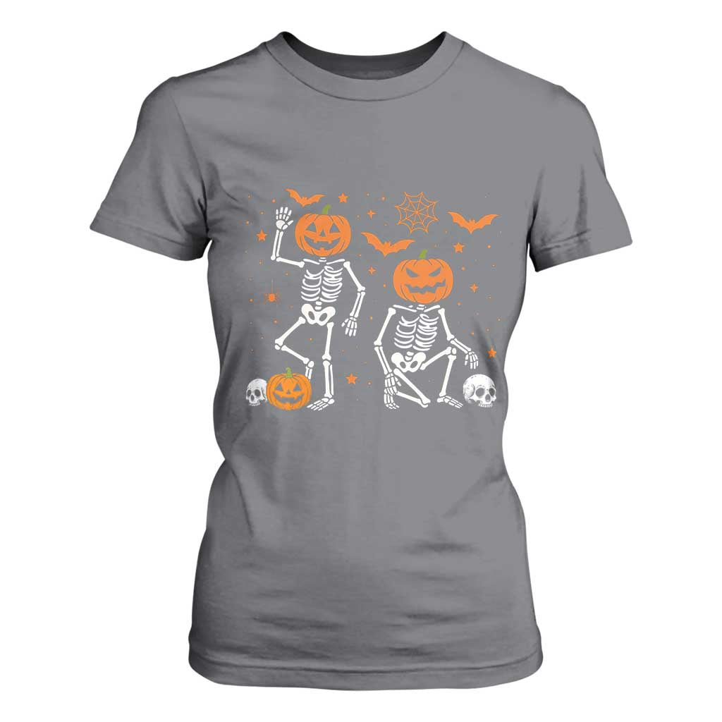 Funny Trump Hallloween Skeleton Pumpkin Political Satire T Shirt For Women TS11 Charcoal Print Your Wear