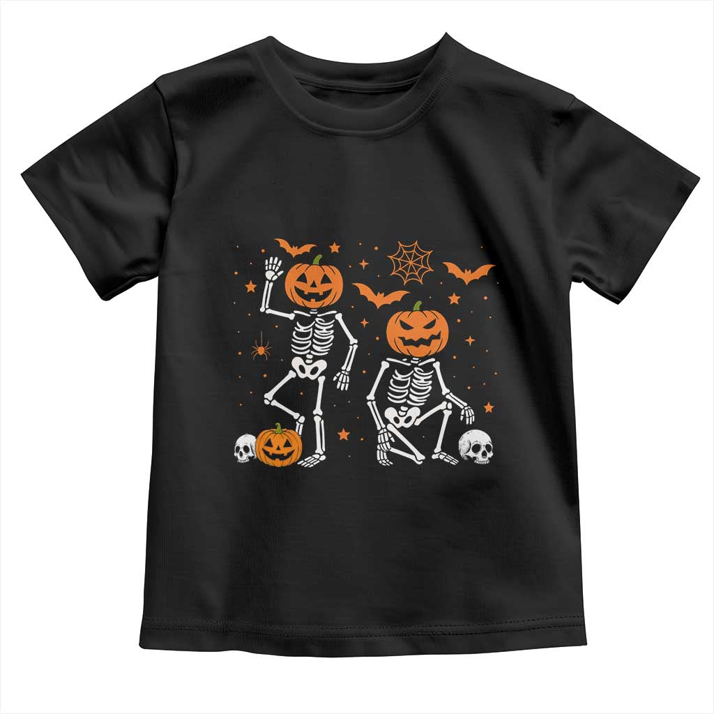 Funny Trump Hallloween Skeleton Pumpkin Political Satire Toddler T Shirt TS11 Black Print Your Wear