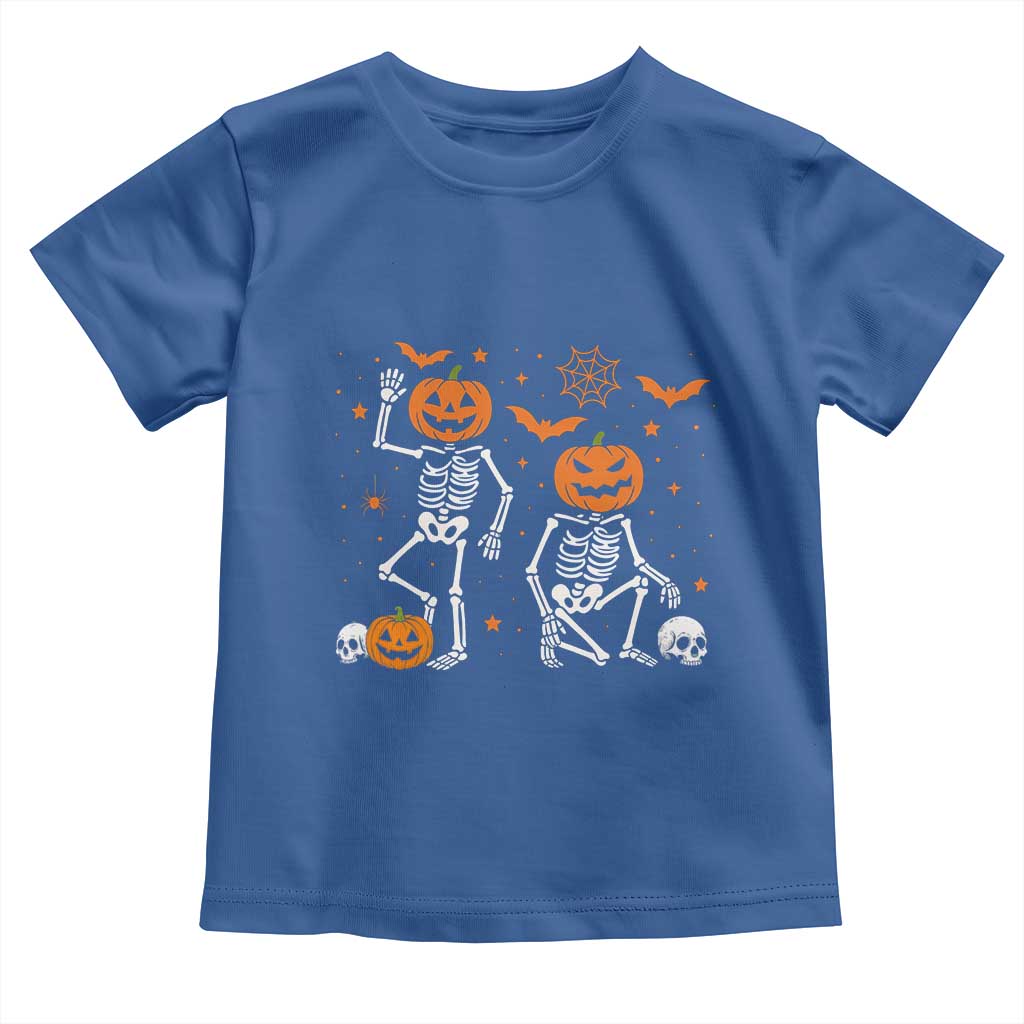 Funny Trump Hallloween Skeleton Pumpkin Political Satire Toddler T Shirt TS11 Royal Blue Print Your Wear