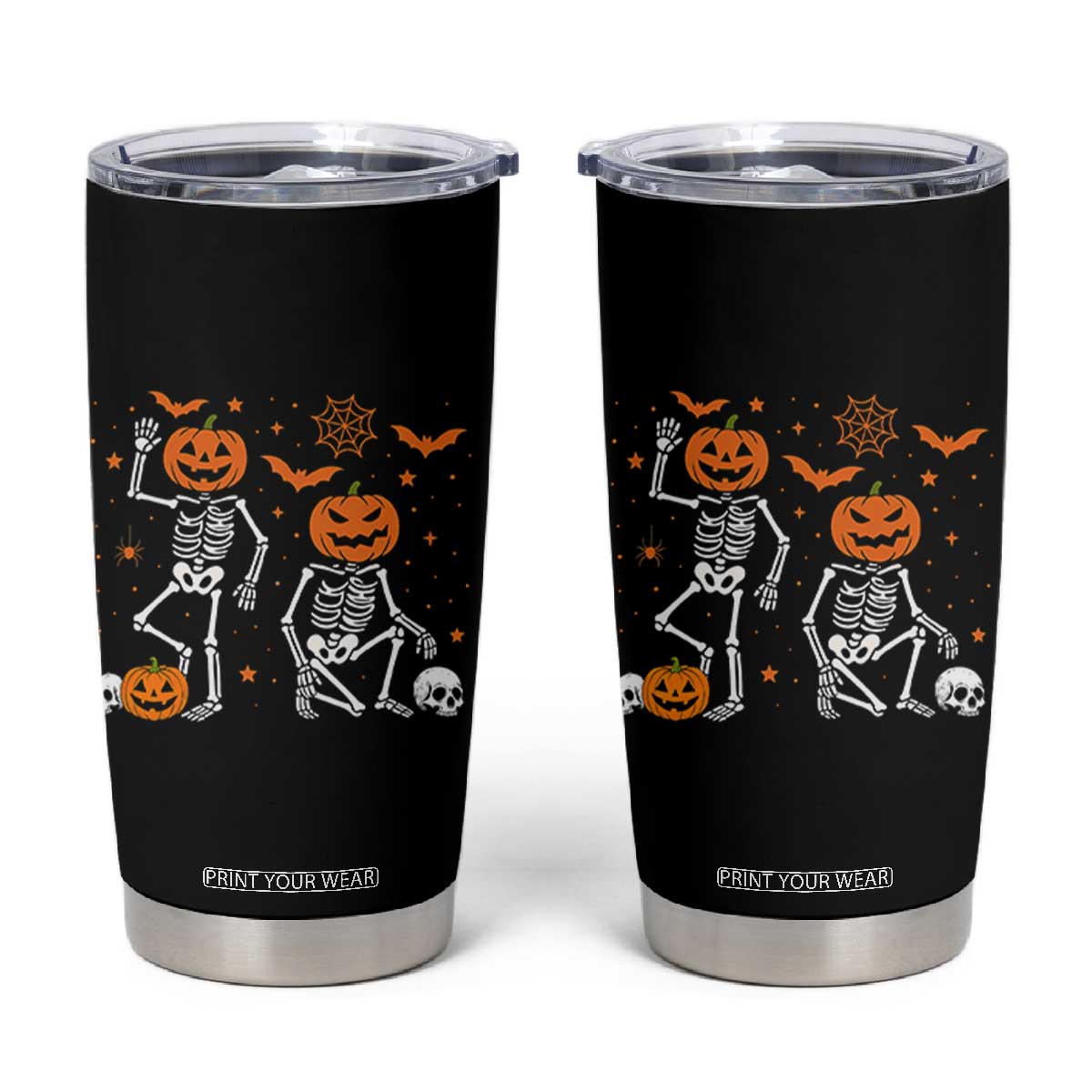Funny Trump Hallloween Skeleton Pumpkin Political Satire Tumbler Cup TS11 Black Print Your Wear
