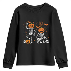 Funny Trump Hallloween Skeleton Pumpkin Political Satire Youth Sweatshirt TS11 Black Print Your Wear