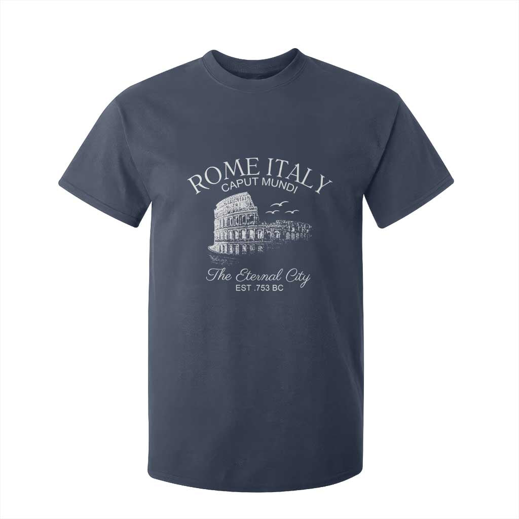 Rome Colosseum Italy T Shirt For Kid Caput Mindi The Eternal City Amphitheatre Ancient TS11 Navy Print Your Wear