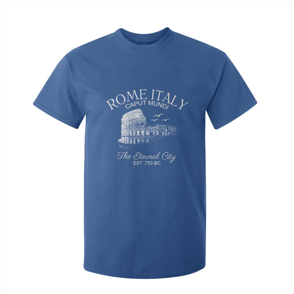 Rome Colosseum Italy T Shirt For Kid Caput Mindi The Eternal City Amphitheatre Ancient TS11 Royal Blue Print Your Wear