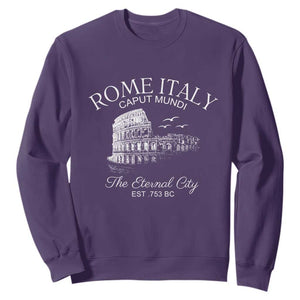 Rome Colosseum Italy Sweatshirt Caput Mindi The Eternal City Amphitheatre Ancient TS11 Purple Print Your Wear