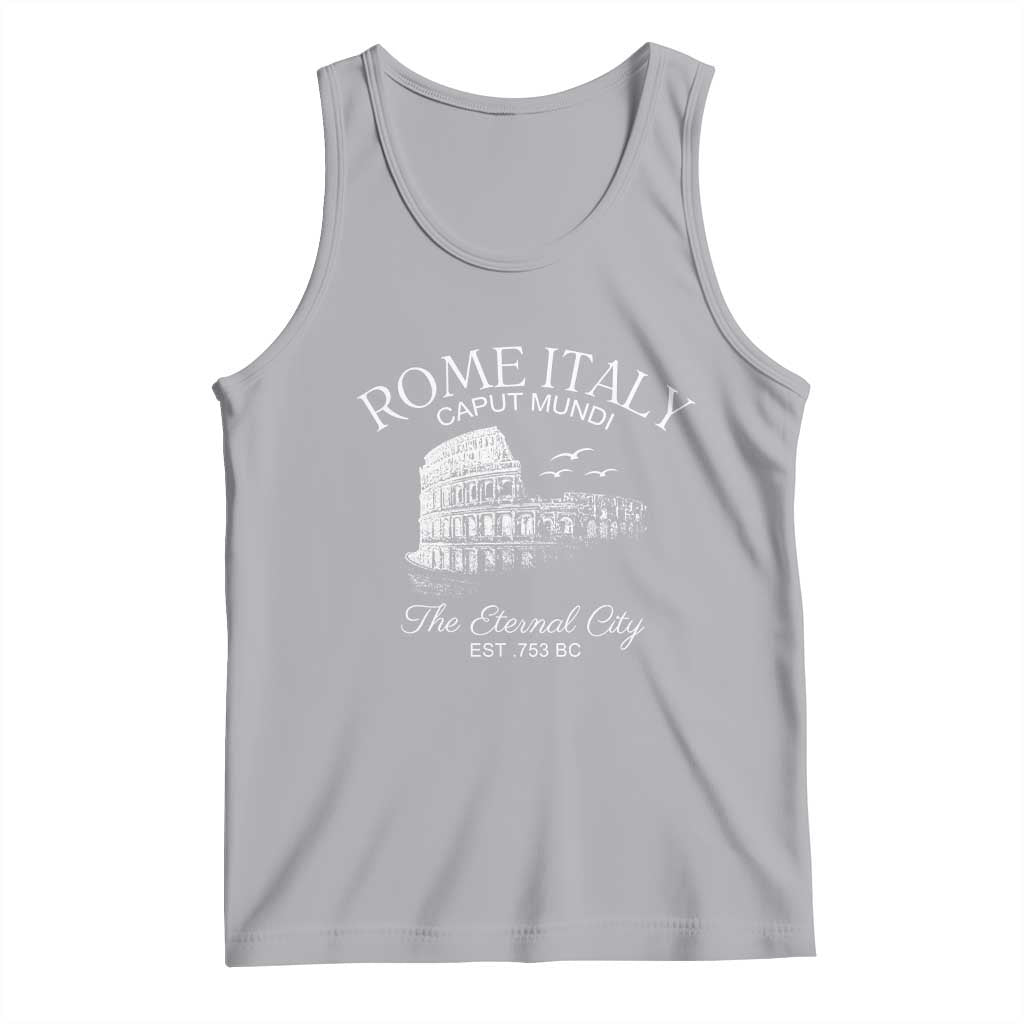 Rome Colosseum Italy Tank Top Caput Mindi The Eternal City Amphitheatre Ancient TS11 Athletic Heather Print Your Wear