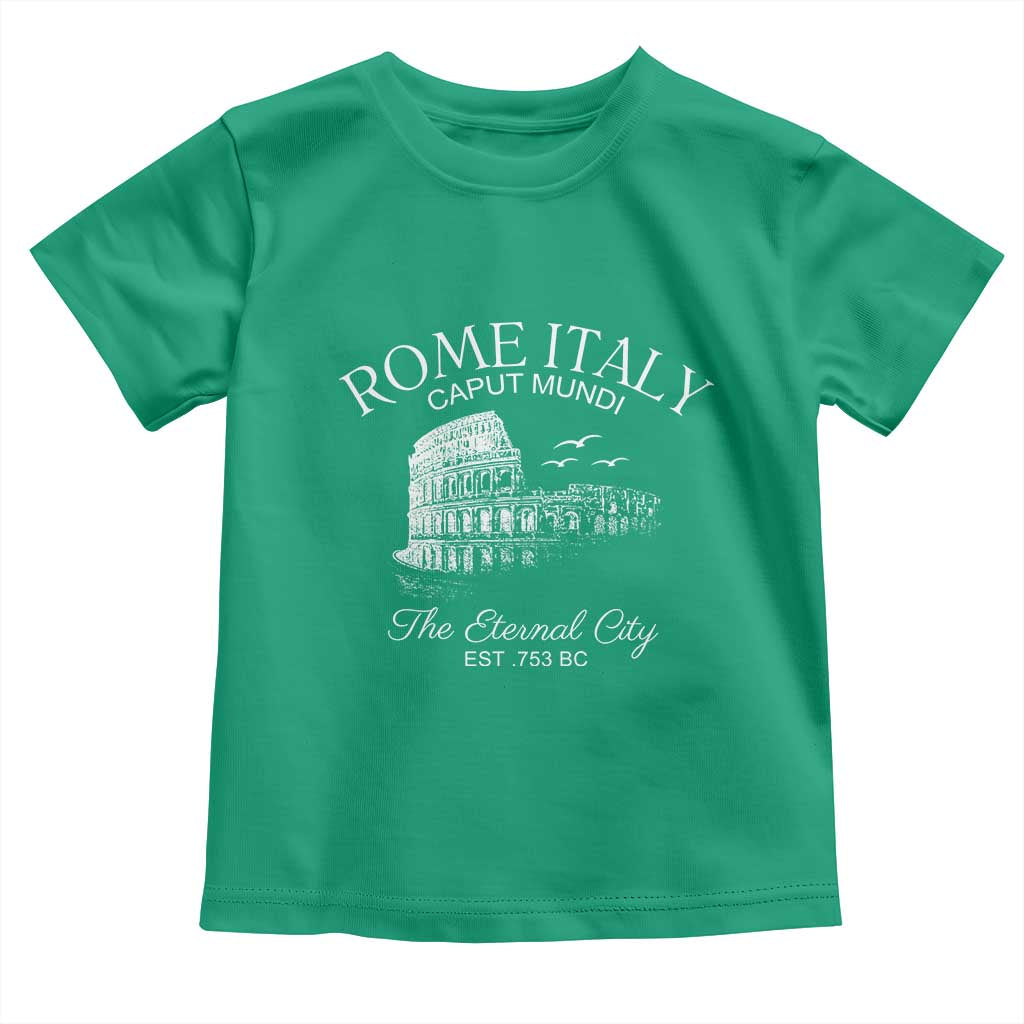 Rome Colosseum Italy Toddler T Shirt Caput Mindi The Eternal City Amphitheatre Ancient TS11 Irish Green Print Your Wear