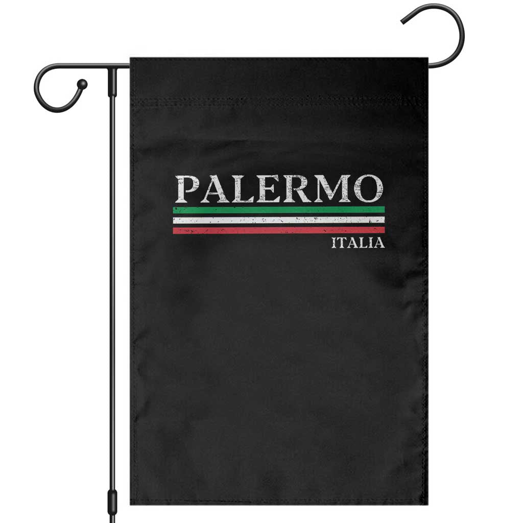 Palermo Sicily Italian Flag Souvenirs Sicilia Italia Garden Flag TS11 Black Print Your Wear