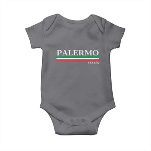Palermo Sicily Italian Flag Souvenirs Sicilia Italia Baby Onesie TS11 Charcoal Print Your Wear