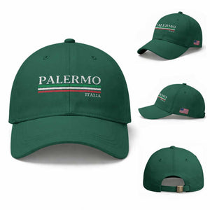 Palermo Sicily Italian Flag Souvenirs Sicilia Italia Baseball Cap TS11 Baseball Cap Universal Fit Irish Green Print Your Wear