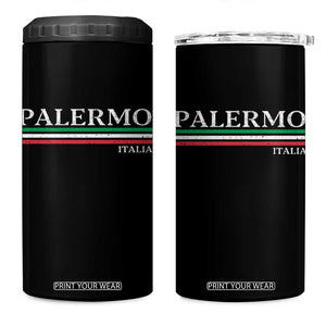 Palermo Sicily Italian Flag Souvenirs Sicilia Italia 4 in 1 Can Cooler Tumbler TS11 One Size: 16 oz Black Print Your Wear