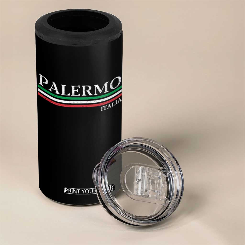 Palermo Sicily Italian Flag Souvenirs Sicilia Italia 4 in 1 Can Cooler Tumbler TS11 Print Your Wear