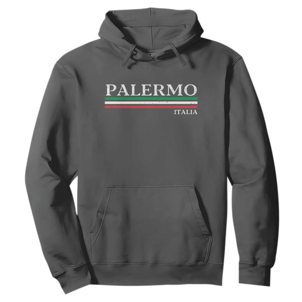 Palermo Sicily Italian Flag Souvenirs Sicilia Italia Hoodie TS11 Dark Heather Print Your Wear
