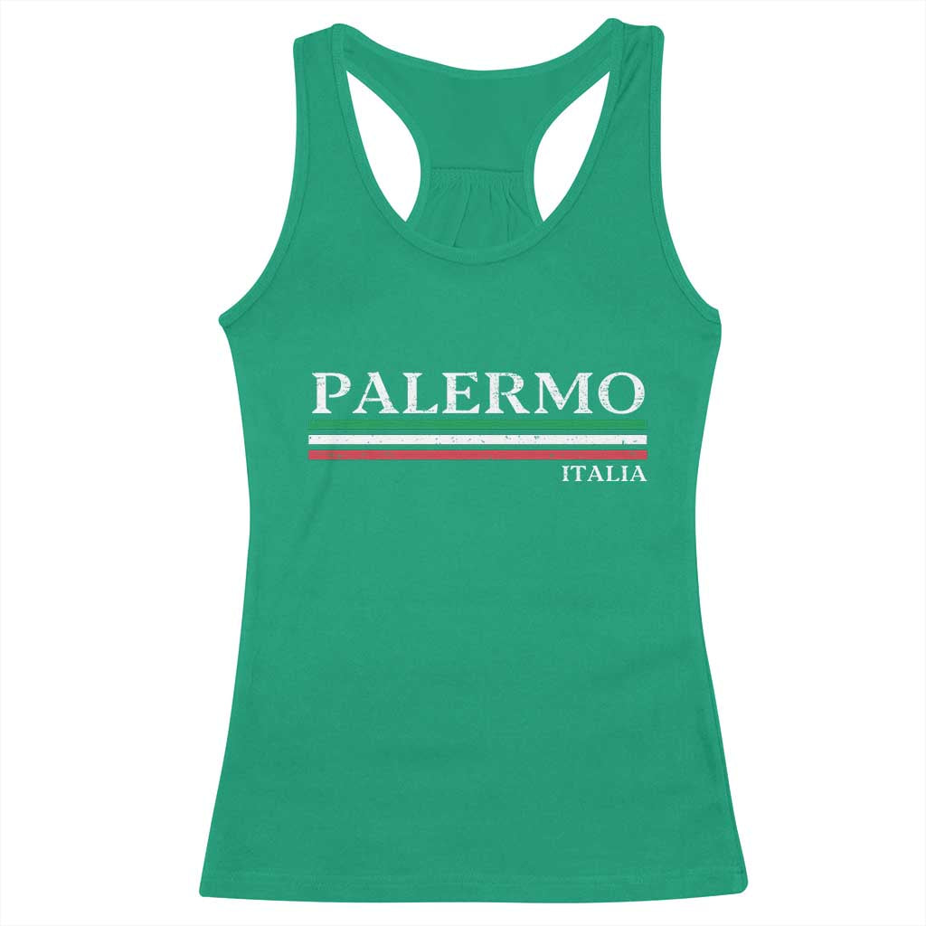 Palermo Sicily Italian Flag Souvenirs Sicilia Italia Racerback Tank Top TS11 Irish Green Print Your Wear
